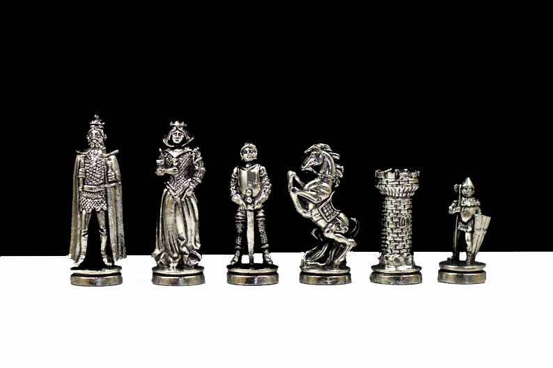 The Medieval Luxury Metal Chess Pieces Alloy Zinc 3.25" King-7395