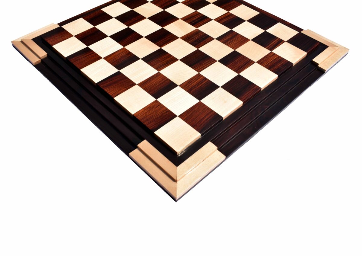 The Emperors Field Chess Board Maple & Rosewood 2" Square-0