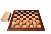 Tournament Series Checkers set Boxwood & Ebonized 1.75" with 2" square board-0