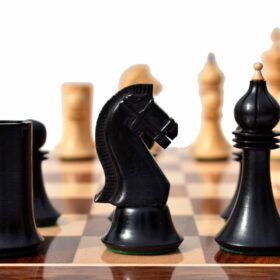 Forever Chessmen Series chess pieces Boxwood & Ebonized 3.5" King-7476