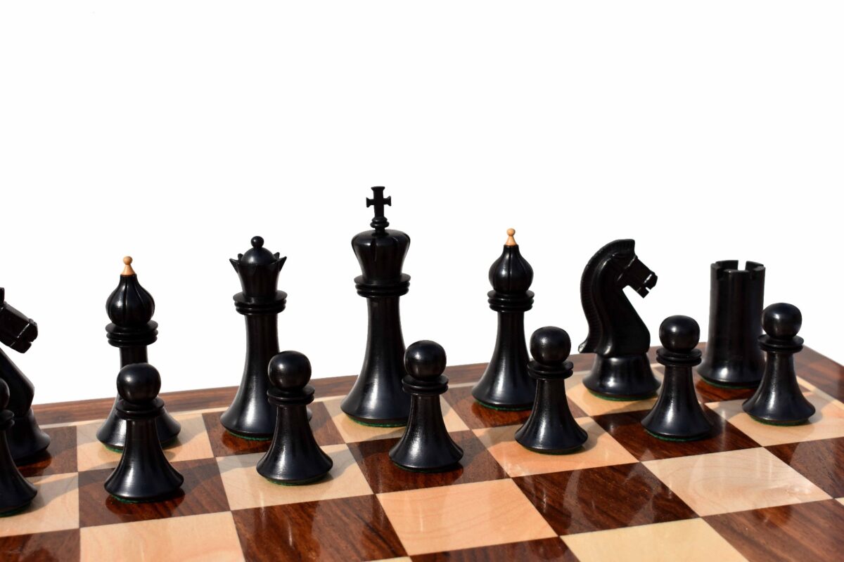 Forever Chessmen Series chess pieces Boxwood & Ebonized 3.5" King-7478