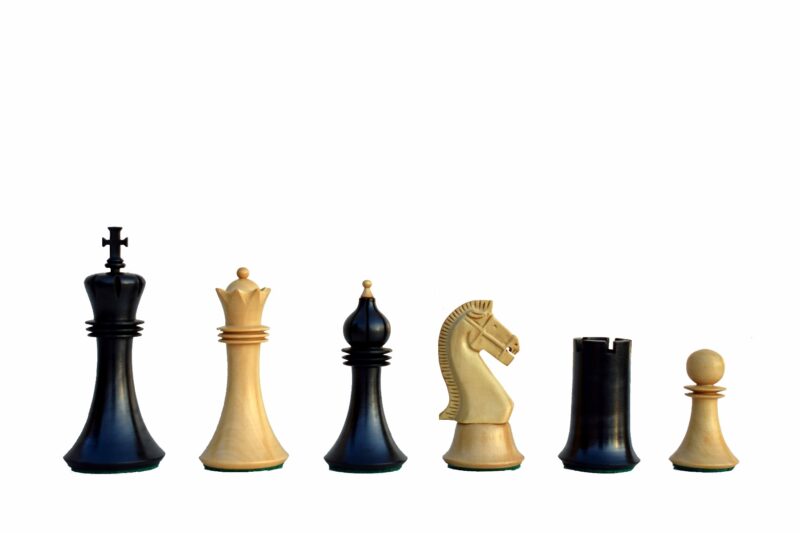 Forever Chessmen Series chess pieces Boxwood & Ebonized 3.5" King-0