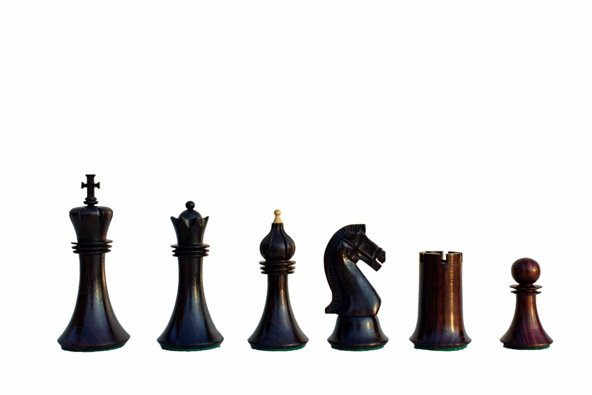 Forever Chessmen Series complete chess set Boxwood & Rosewood 3.5" King with 2" Square chess board-7525