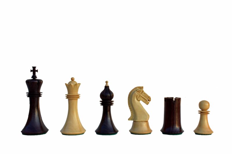 Forever Chessmen Series chess pieces Boxwood & Rosewood 3.5" King-0