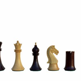 Forever Chessmen Series complete chess set Boxwood & Rosewood 3.5" King with 2" Square chess board-7524