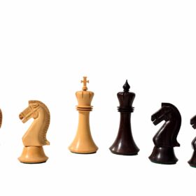 Forever Chessmen Series complete chess set Boxwood & Rosewood 3.5" King with 2" Square chess board-7522