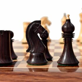 Forever Chessmen Series complete chess set Boxwood & Rosewood 3.5" King with 2" Square chess board-7515