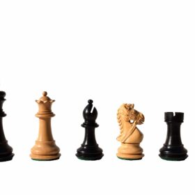 The Kings Bridle Series chess pieces Boxwood & Ebonized 3" King-0