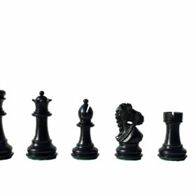 The Kings Bridle Series chess set Boxwood & Ebonized 3" King with 16" chess board-7559