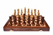 The Concentric Ball series chess set Boxwood & Sheesham 5" King with 18" Chess Board-0