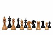 The Conqueror Series chess pieces Boxwood & Ebony 4.4" King Matte Finish -0