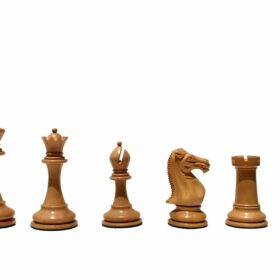 Queens Gambit Series chess pieces Boxwood & Ebony 4" King-7785