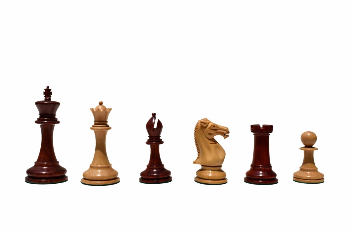 Queens Gambit Series chess pieces Boxwood & Padauk 4" King-7796