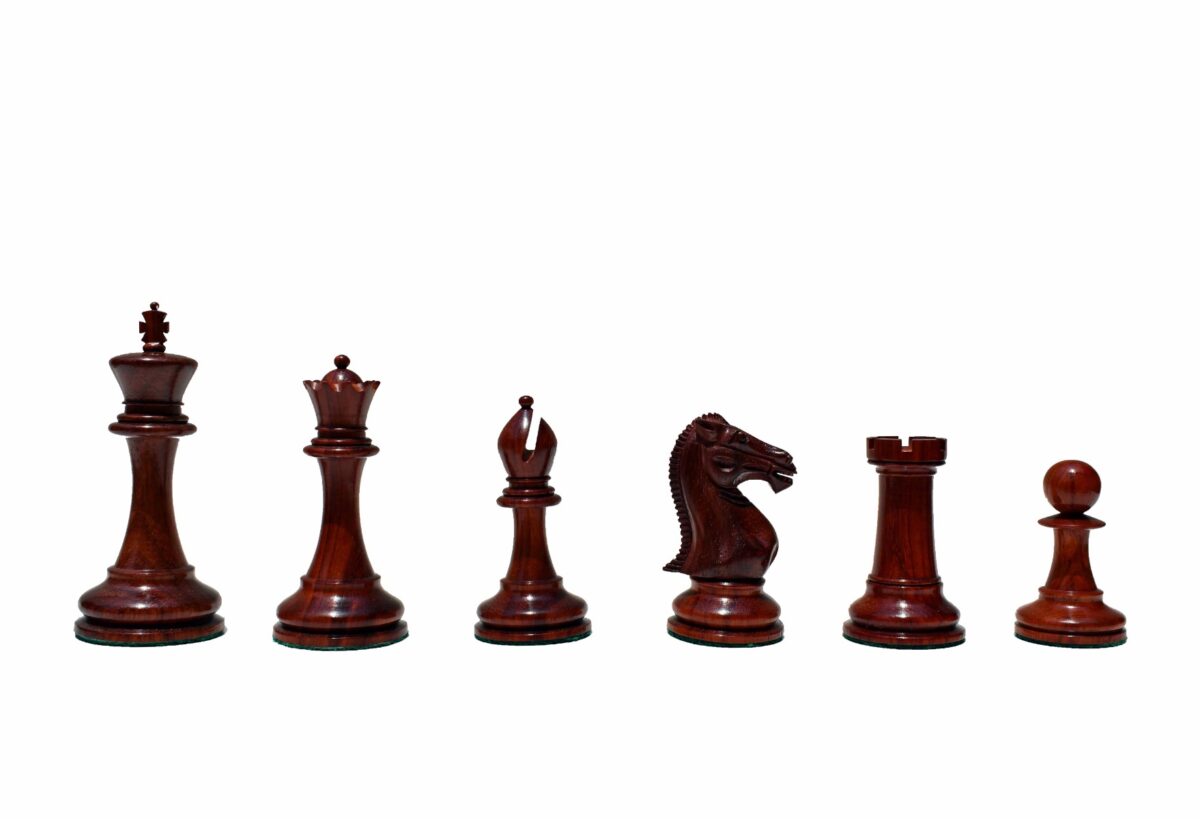 Queens Gambit Series chess pieces Boxwood & Padauk 4" King-7798