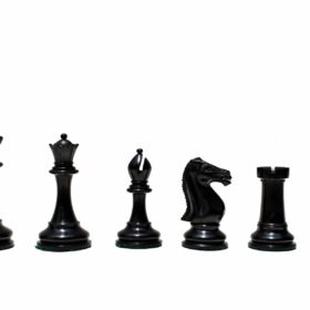 Queens Gambit Series chess pieces Boxwood & Ebony 4" King-7786