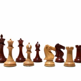 Queens Gambit Series chess set Boxwood & Padauk 4" King with 2" Square chess board-7781