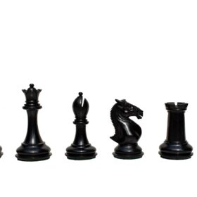 New Hasting Series chess set Boxwood & Ebony 4.25" King with 2.25" Square chess board-7966