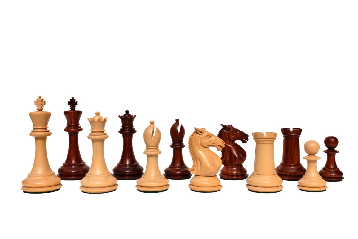 New Hasting Series chess pieces Boxwood & Padauk 4.25" King -7984