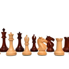 New Hasting Series chess pieces Boxwood & Padauk 4.25" King -7984