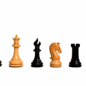 St Joseph Series chess set Boxwood & Ebony 4.25" King with 2.25" square chess board-7923