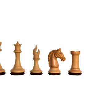 The Barbarian Knight Chess set Boxwood & Rosewood 4.4" King with 2.25" square chess board-8169