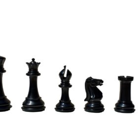 Jaques Morphy Staunton Chess set reproduction Boxwood & Ebony 4.4" King with 2.25" square chess board-8080