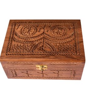 Designer chess pieces luxury storage Box Sheesham wood for 3.5" to 4.25" chess pieces-8343