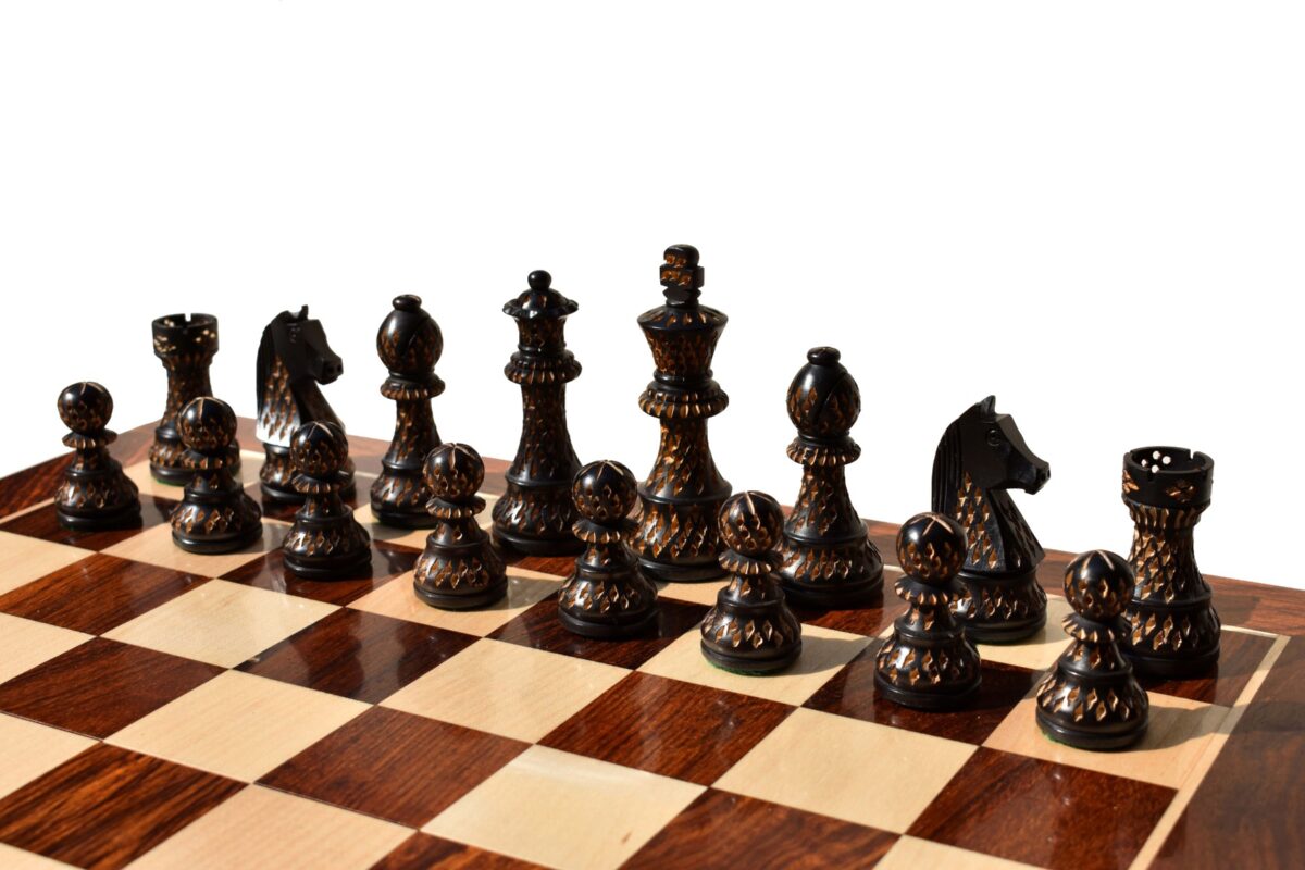 Artistic Champion Series chess set Boxwood & Ebonized 3.75" King with 18" Chess Board-8416