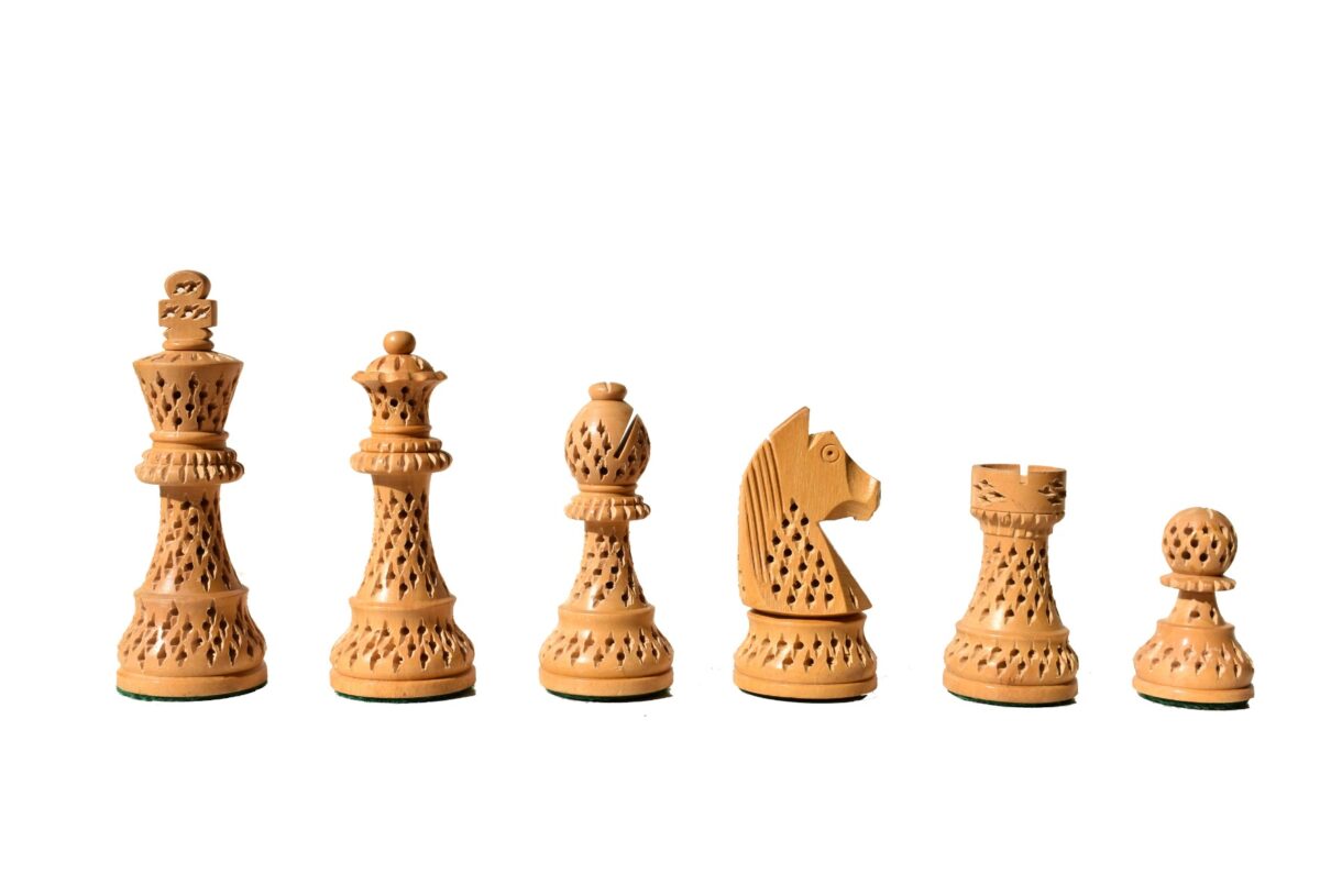 Artistic Champion Series chess set Boxwood & Ebonized 3.75" King with 18" Chess Board-8421