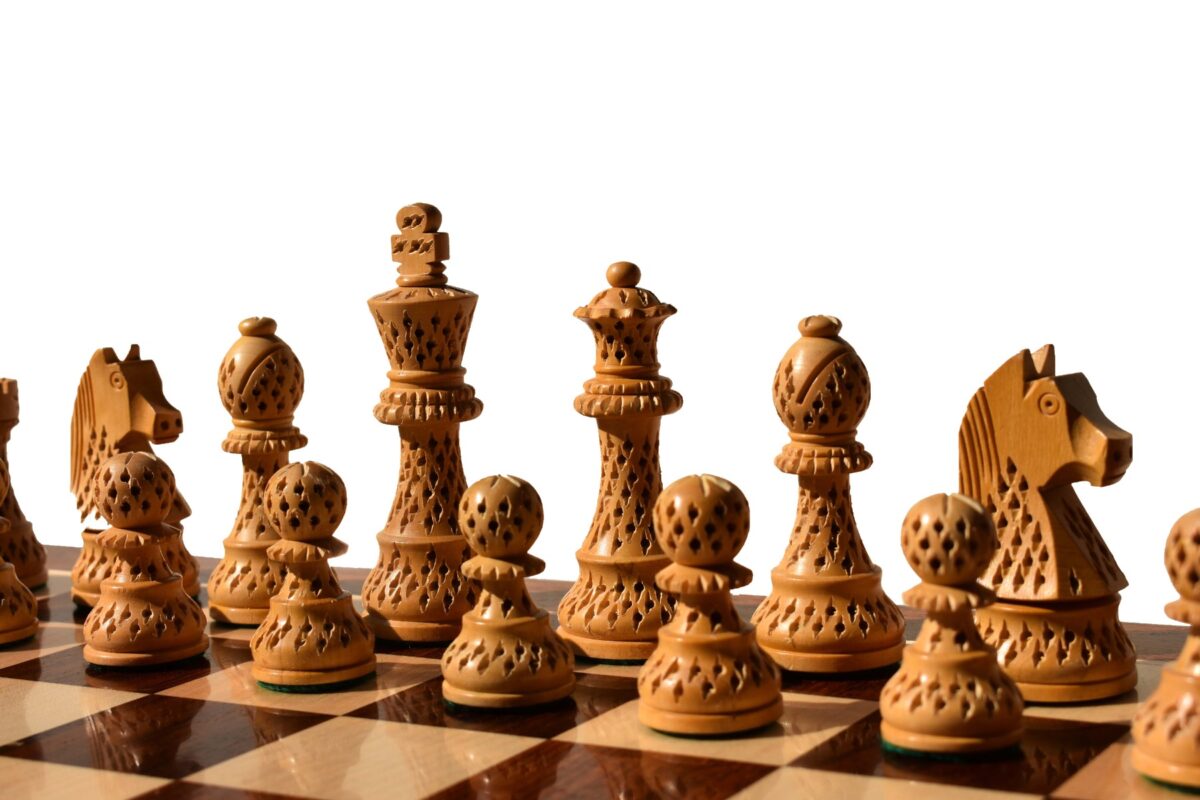 Artistic Champion Series chess set Boxwood & Ebonized 3.75" King with 18" Chess Board-8414