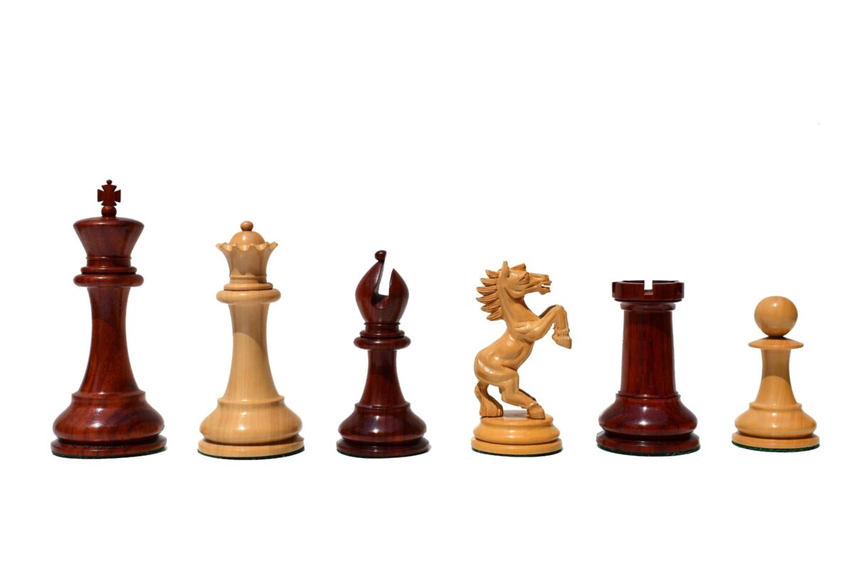 Special Edition Kohinoor Series Chess Set Boxwood & Padauk 5" King with 2.5" Square Chess Board-8543