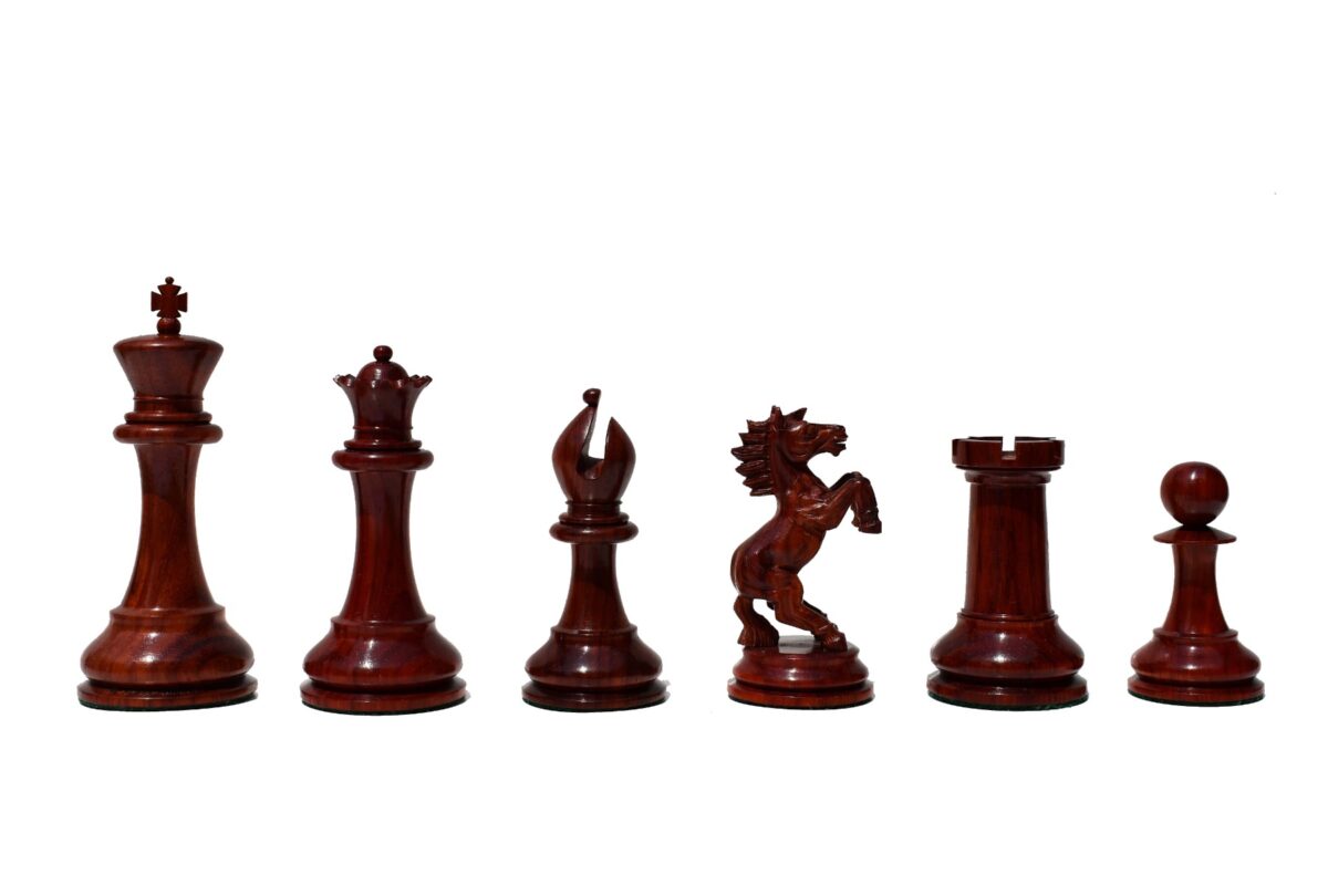 Special Edition Kohinoor Series Chess Set Boxwood & Padauk 5" King with 2.5" Square Chess Board-8544