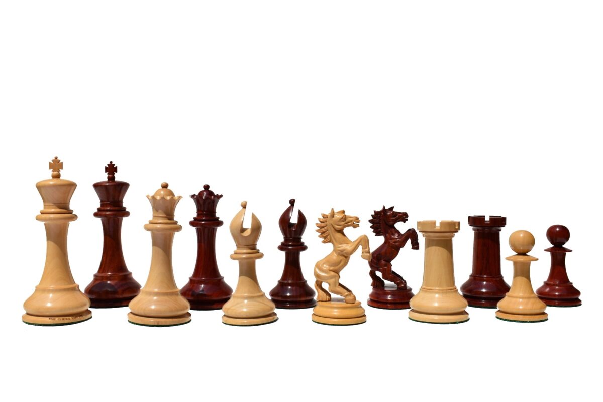 Special Edition Kohinoor Series Chess Set Boxwood & Padauk 5" King with 2.5" Square Chess Board-8546