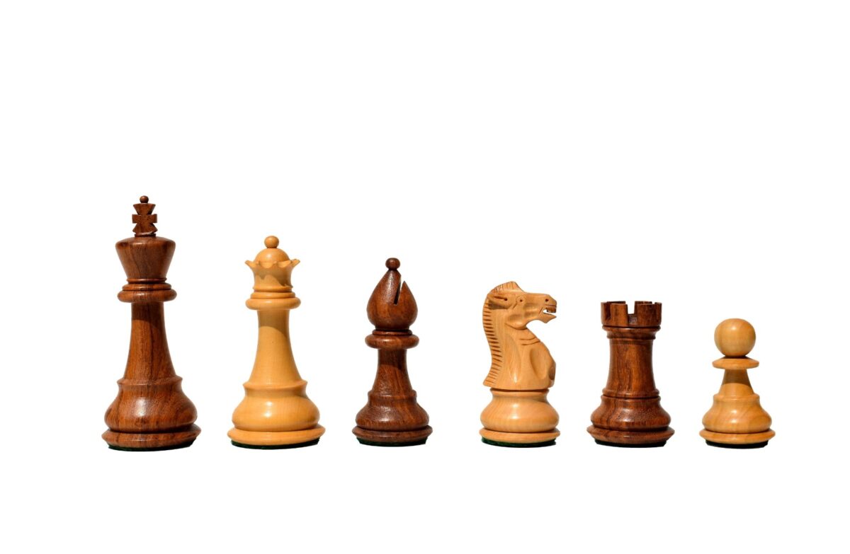 Classic Series chess set Boxwood & Sheesham 3.5" King-8689