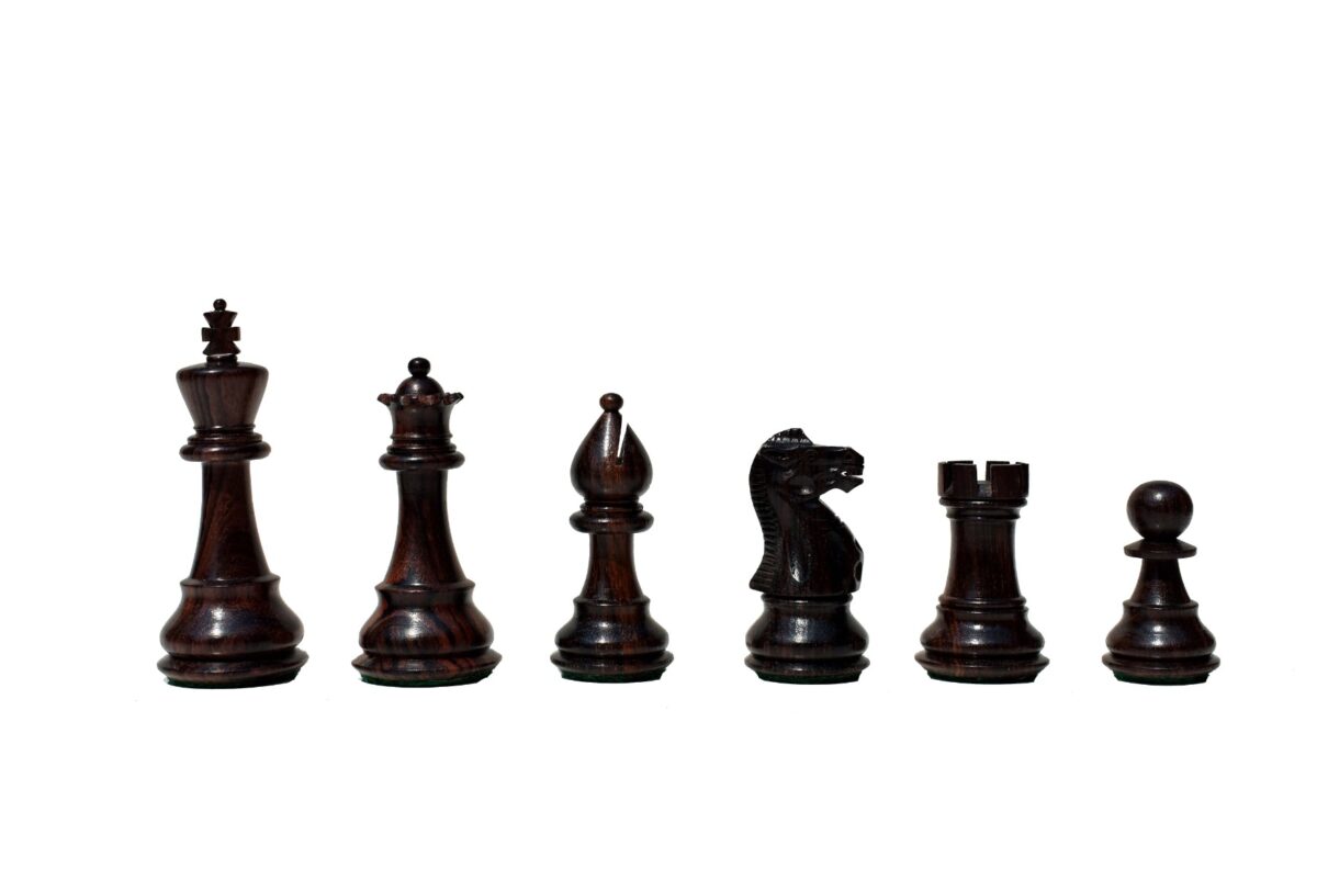 Classic Series chess set Boxwood & Rosewood 3.5" King-8669