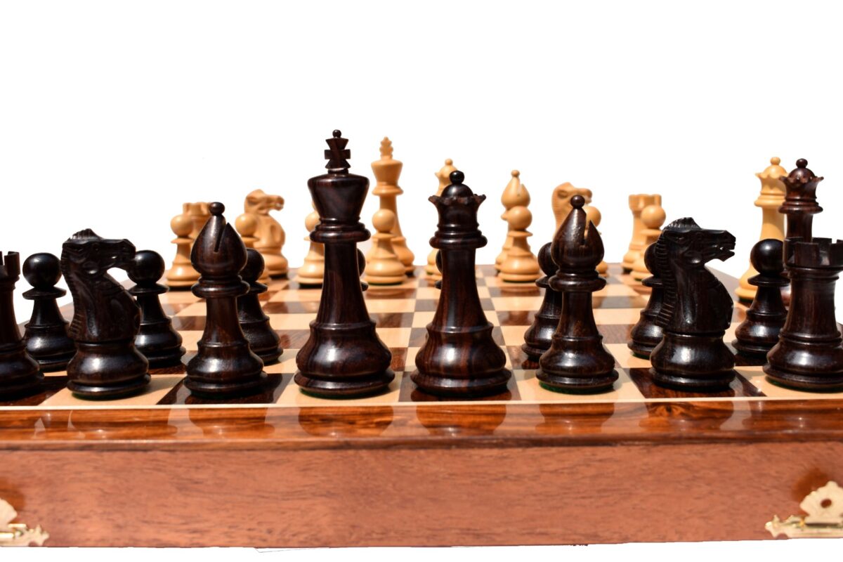 Classic Series chess set Boxwood & Rosewood 3.5" King-8662