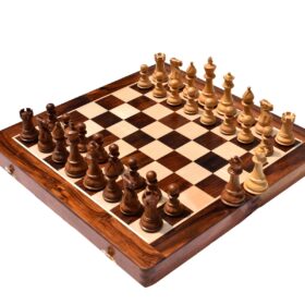 Classic Series chess set Boxwood & Sheesham 3.5" King-0