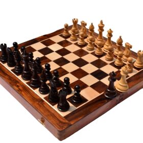 Classic Series chess set Boxwood & Rosewood 3.5" King-0