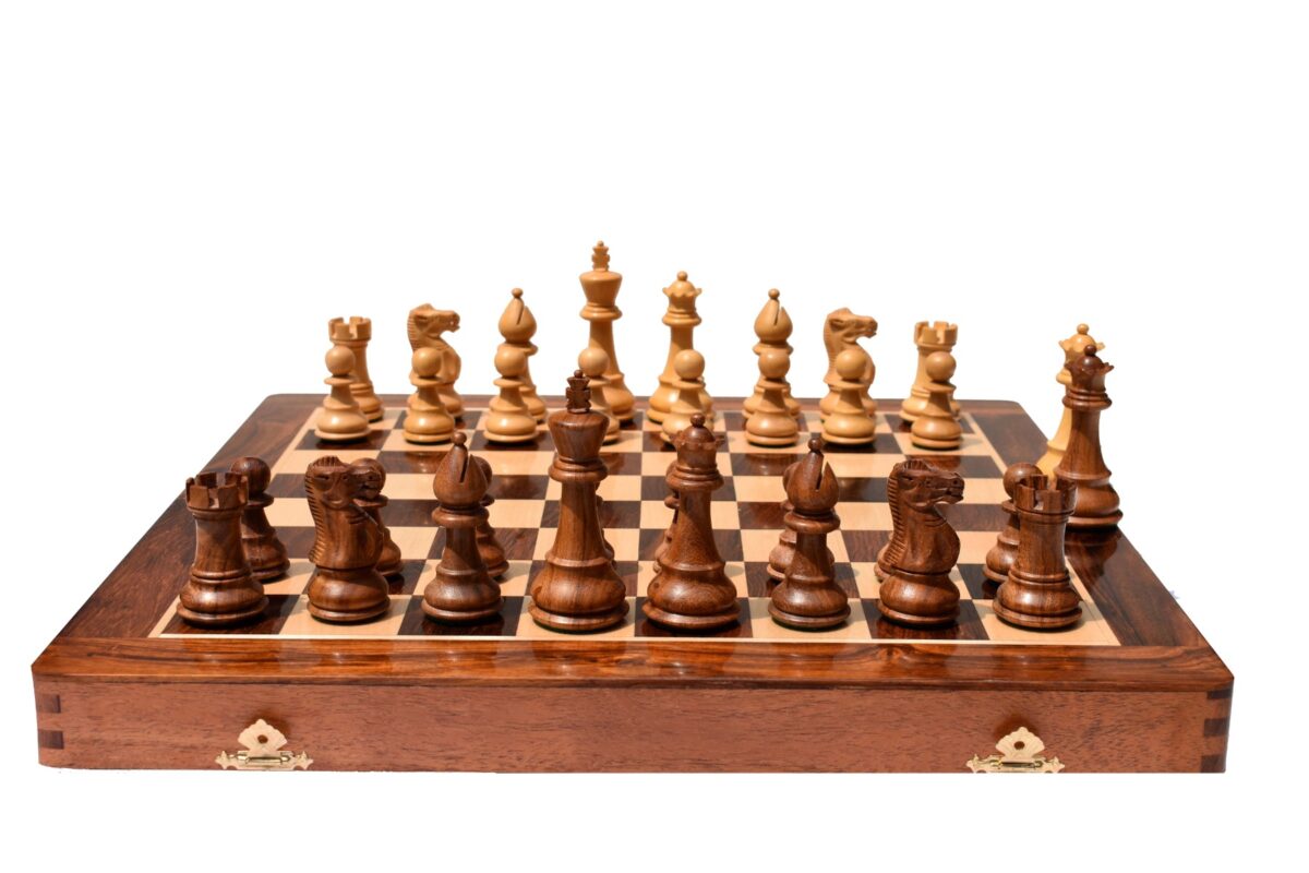 Classic Series chess set Boxwood & Sheesham 3.5" King-8683