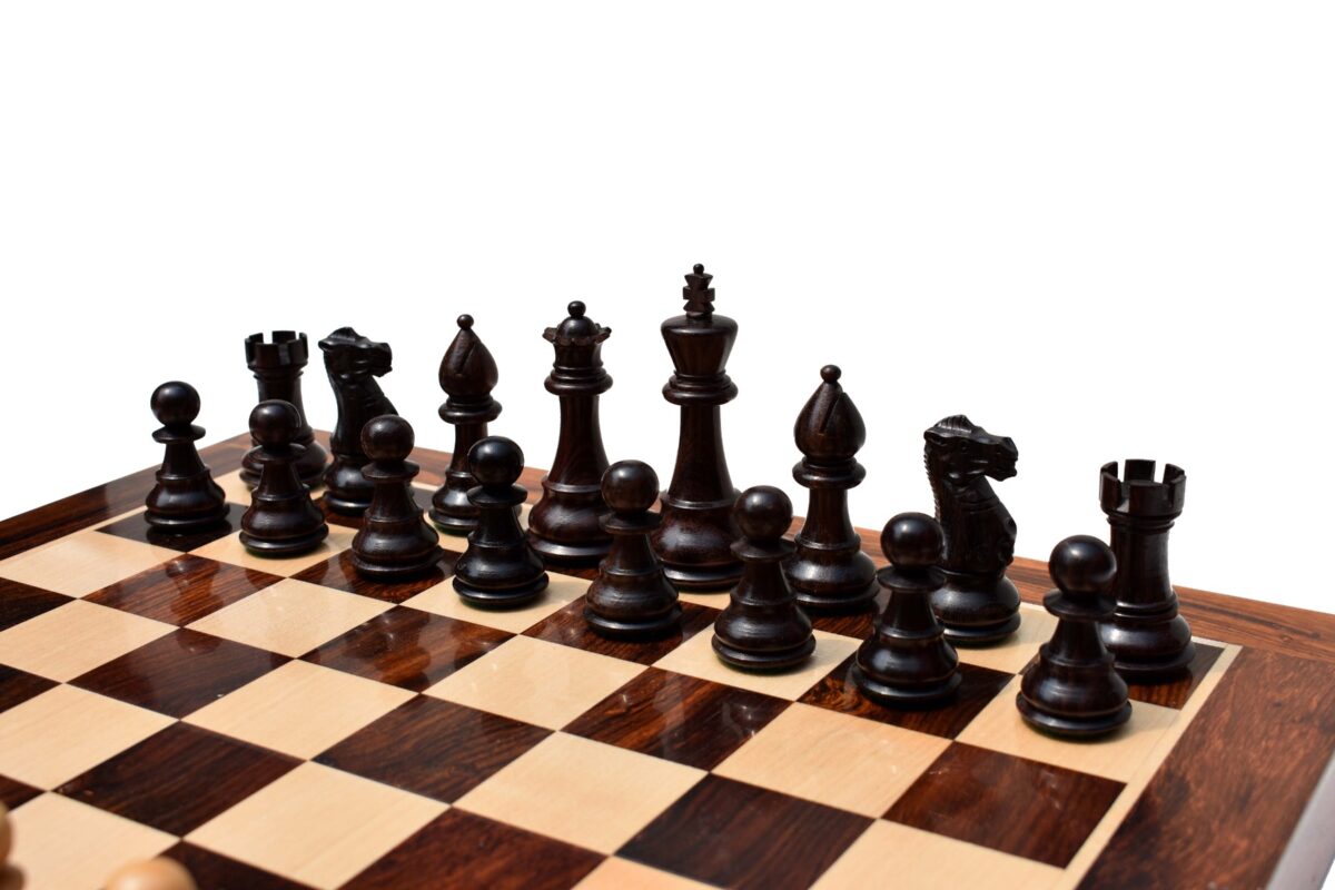 Classic Series chess set Boxwood & Rosewood 3.5" King-8667