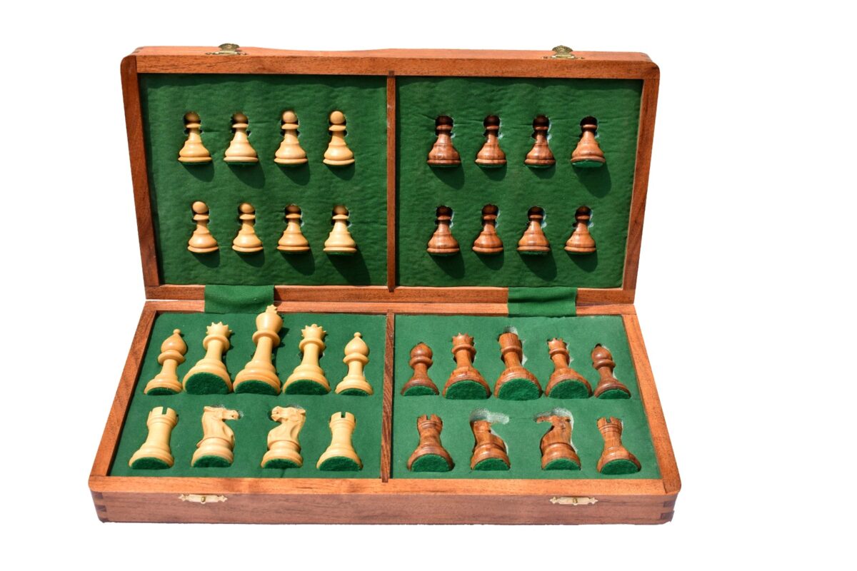 Classic Series chess set Boxwood & Sheesham 3.5" King-8684