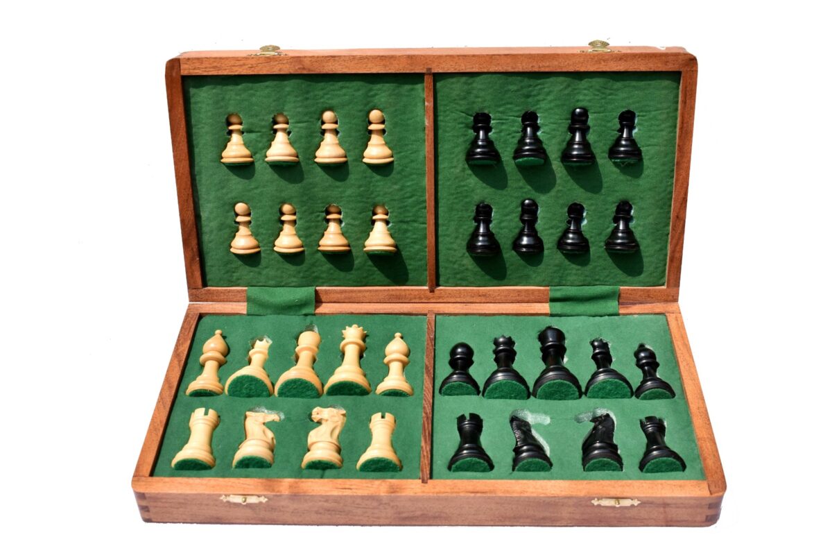 Classic Series chess set Boxwood & Ebonized 3.5" King-8785