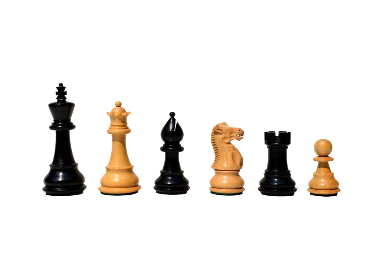 Classic Series chess set Boxwood & Ebonized 3.5" King-8679