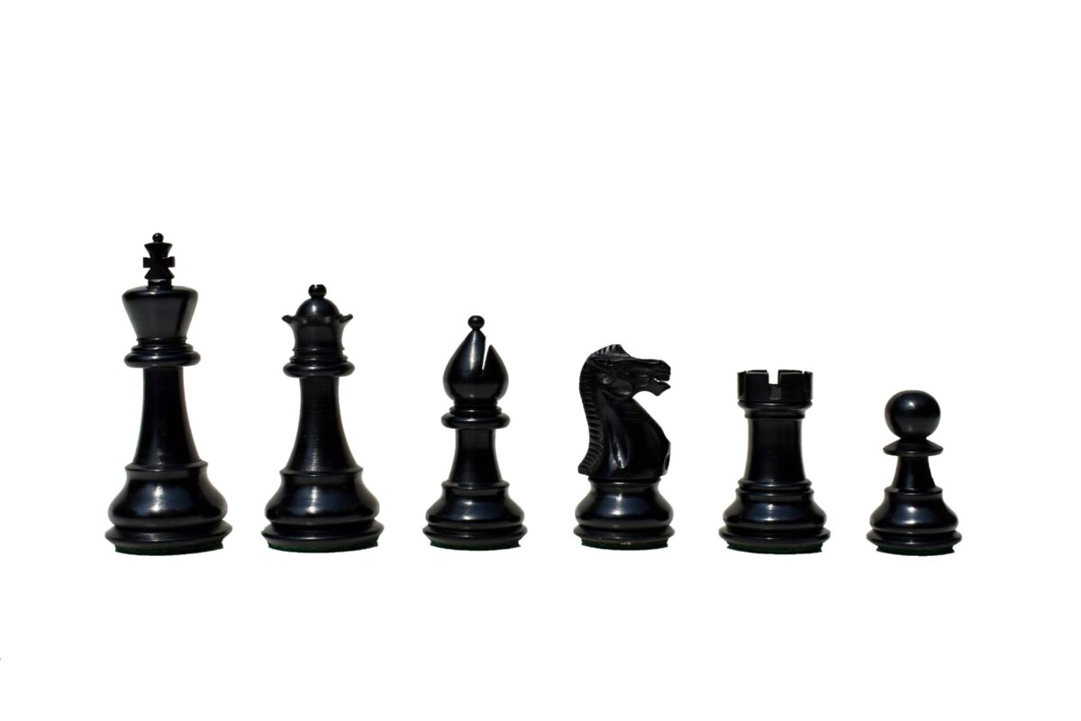 Classic Series chess set Boxwood & Ebonized 3.5" King-8680