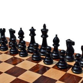 Classic Series chess set Boxwood & Ebonized 3.5" King-8677