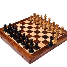 Classic Series chess set Boxwood & Ebonized 3.5" King-0