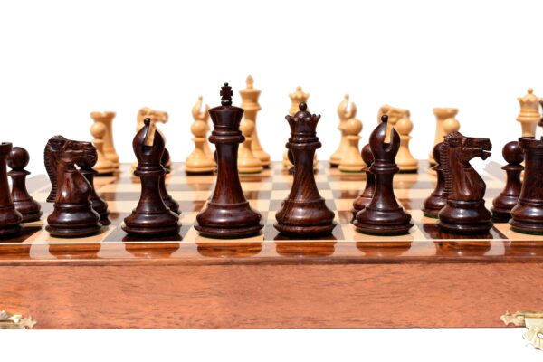 Executive Collector Series Chess set Boxwood & Rosewood 3" King-0