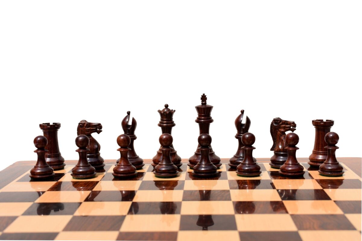 Executive Collector Series Chess set Boxwood & Rosewood 3" King-8722