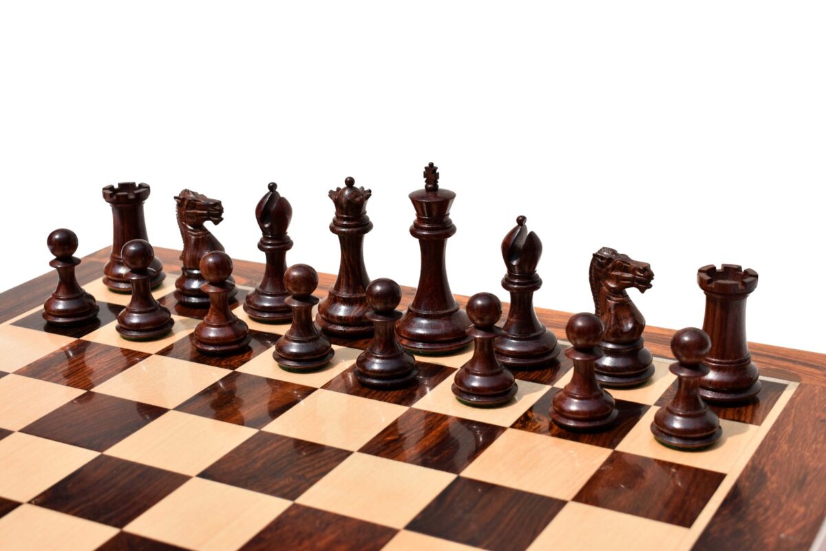 Executive Collector Series Chess set Boxwood & Rosewood 3" King-8723