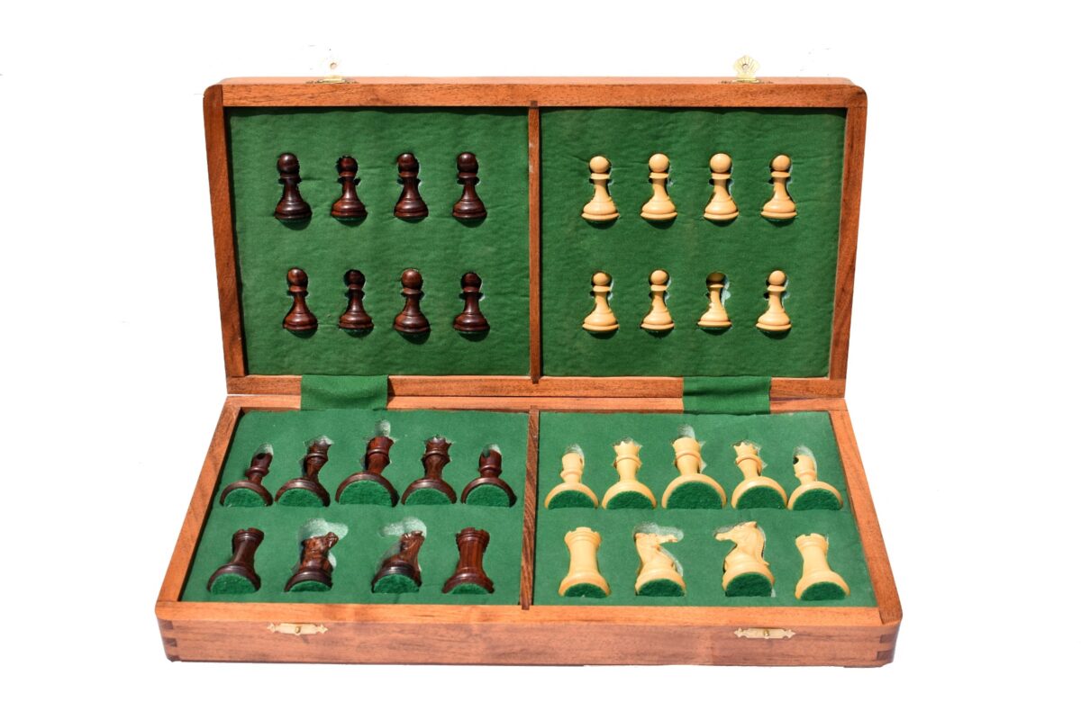 Executive Collector Series Chess set Boxwood & Rosewood 3" King-8719